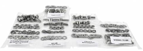 67-72 GM Truck Long Fleet Metal Floor Bed Bolt Kit Unpolished Stainless Hex Head